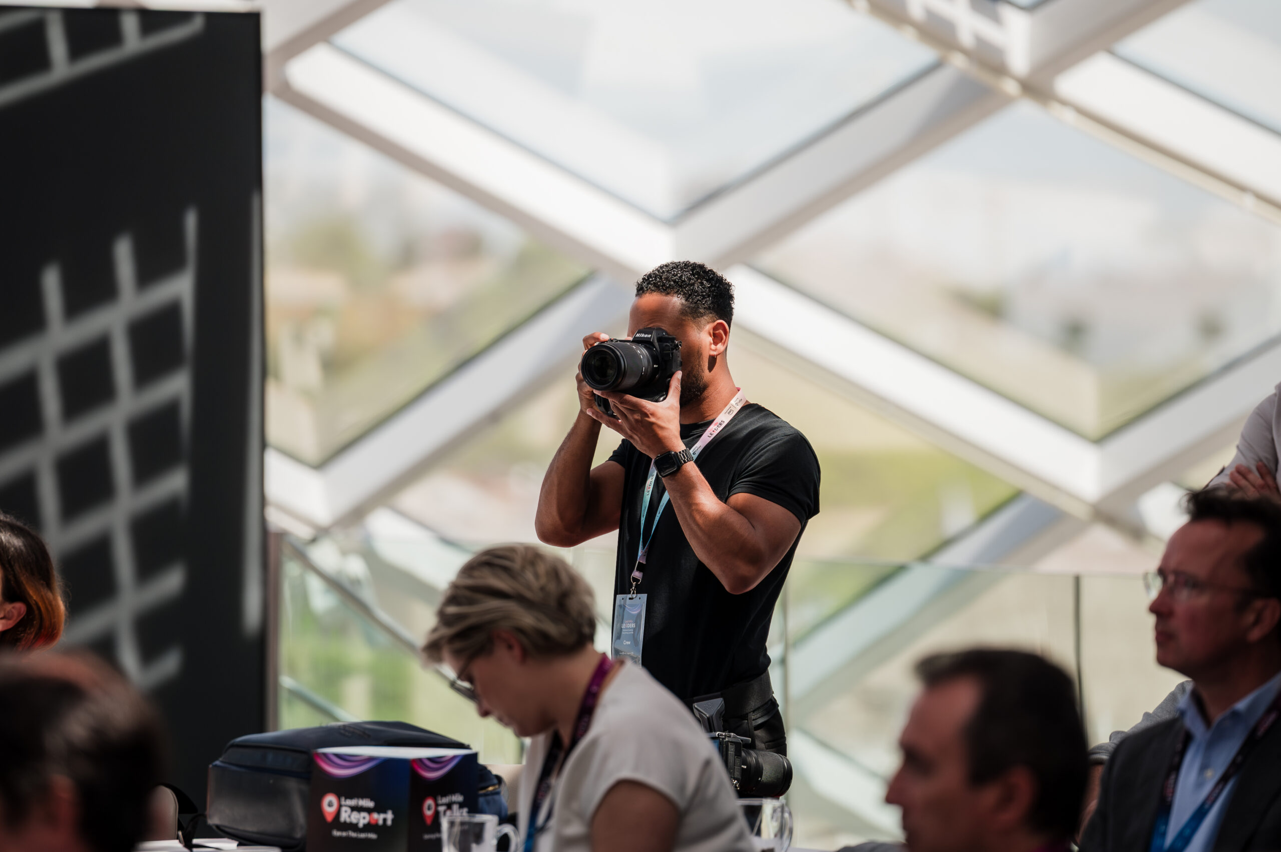 Charles Poorter photographer and videographer working at a corporate event in Amsterdam